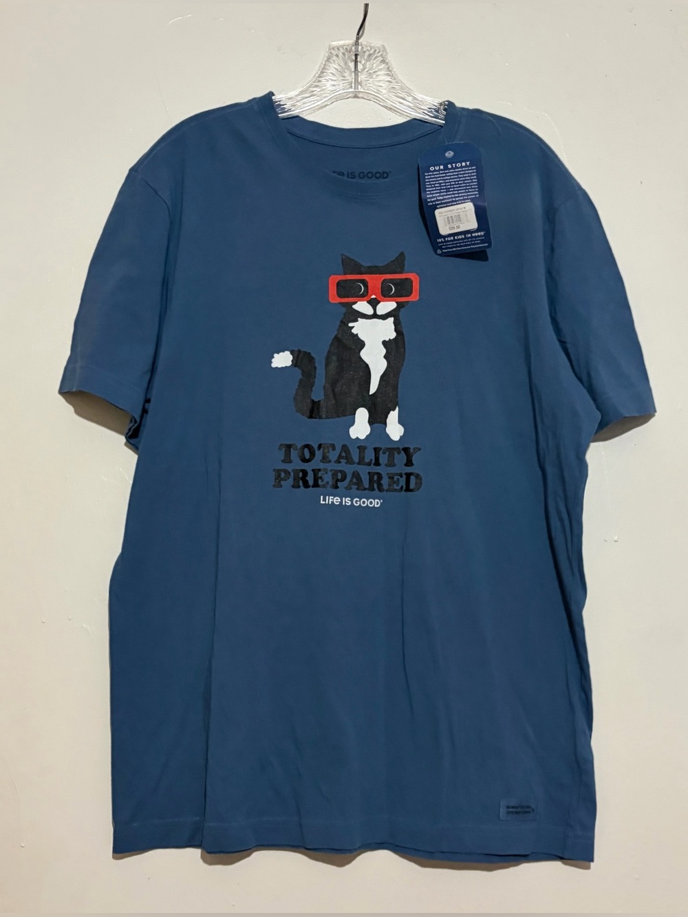 Life is Good Men's Crusher-Lite Totality Prepared Cat T-Shirt Sz Medium NWT